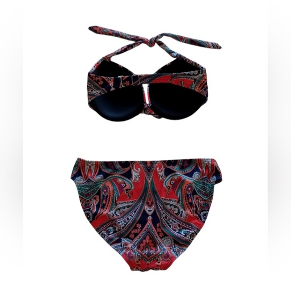 VENUS Adore Me Paisley Print Bikini Set, Top Size DD, Bottom Size 14 - Picture 4 of 16